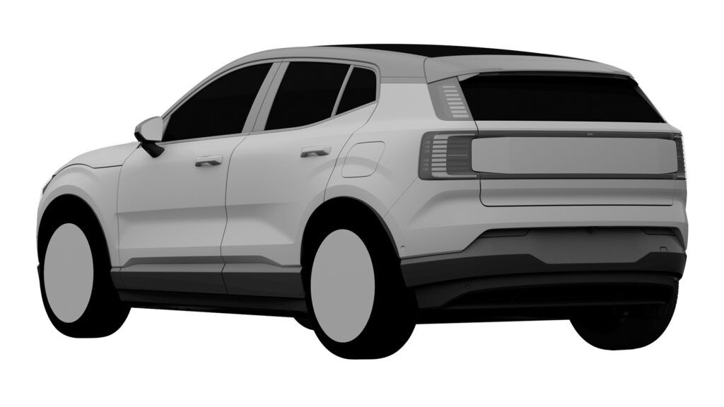 Volvo EX30. Foto filtrada de patente.