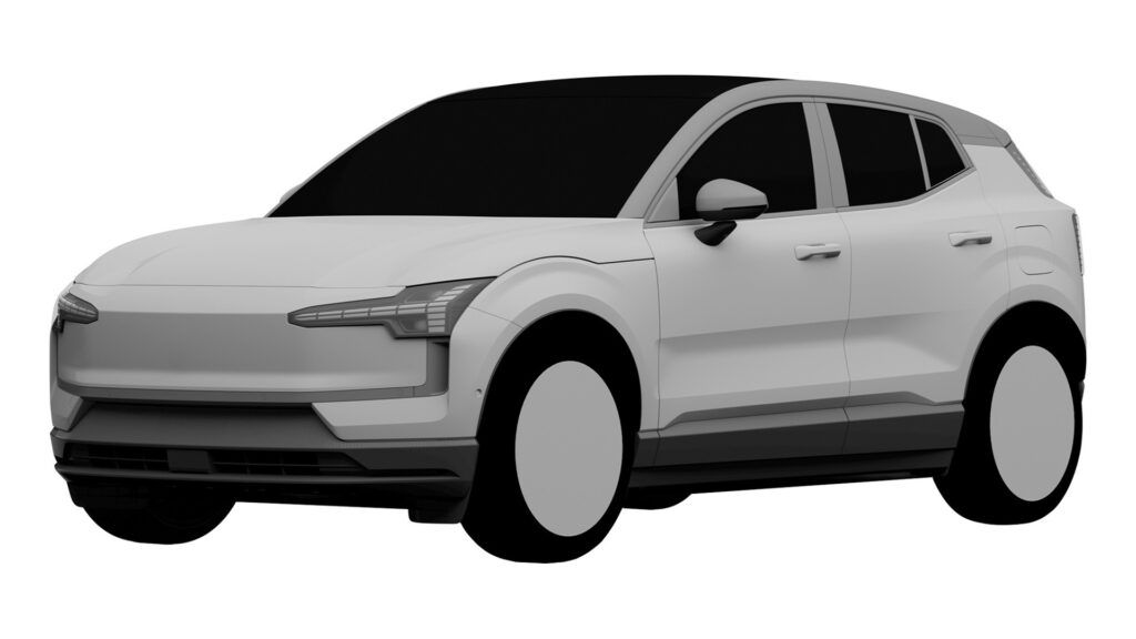 Volvo EX30. Foto filtrada de patente.
