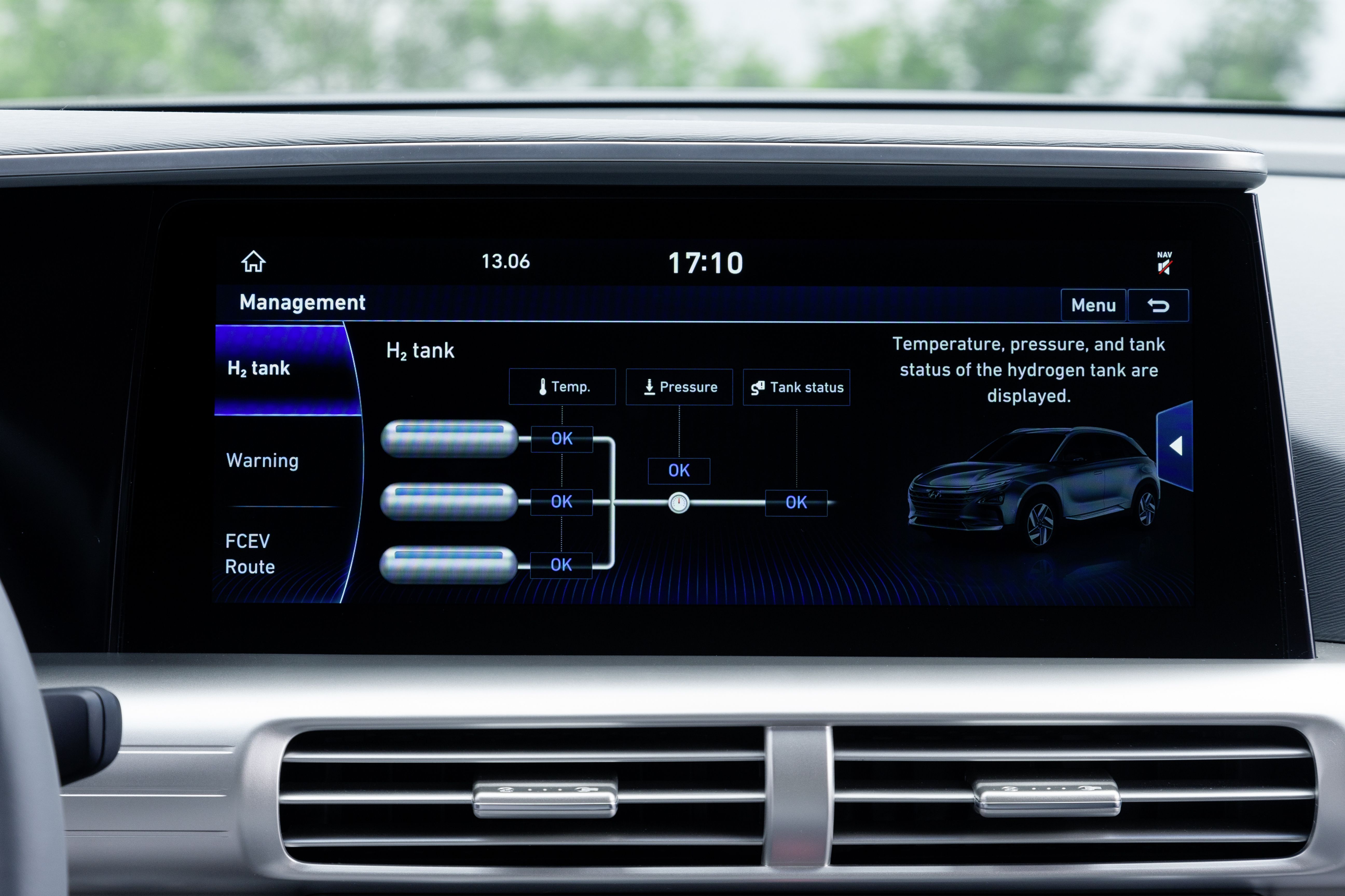 Depósitos del Hyundai Nexo