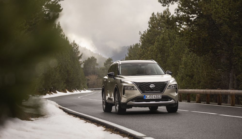El sistema e-4orce de tracción total en el Nissan X-Trail