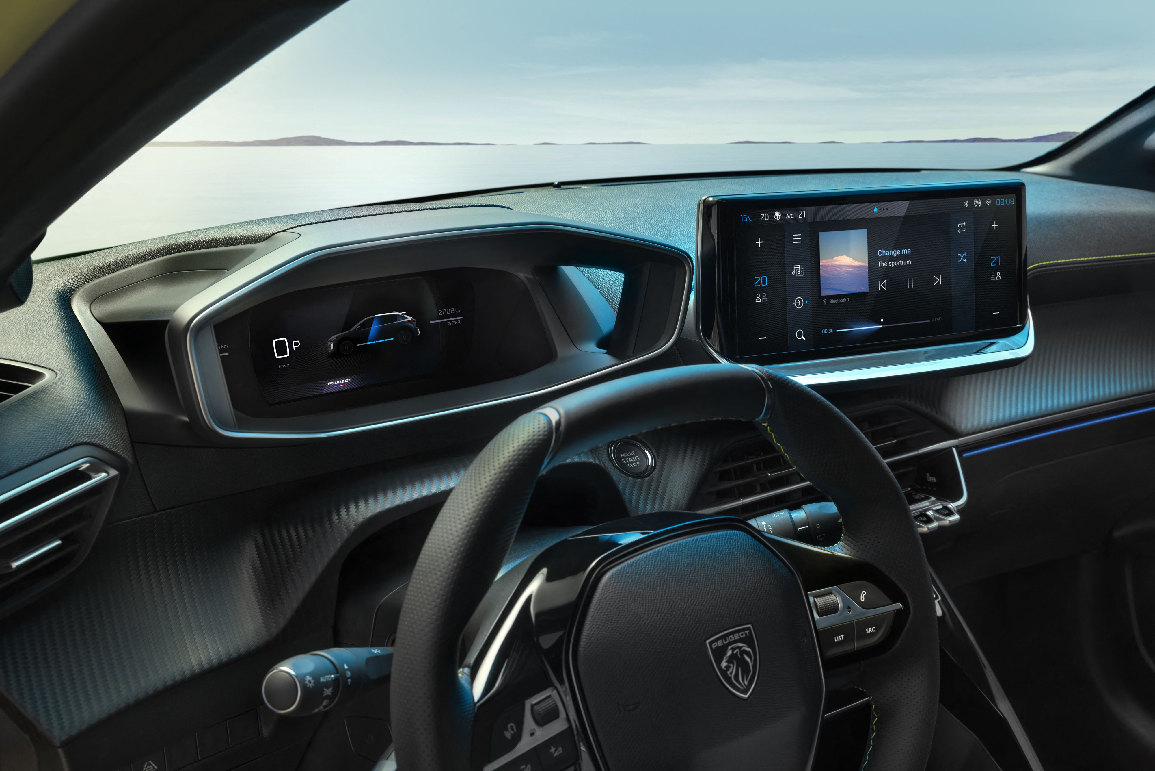 El Peugeot e-208 se mantiene fiel al cuadro de instrumentos digital