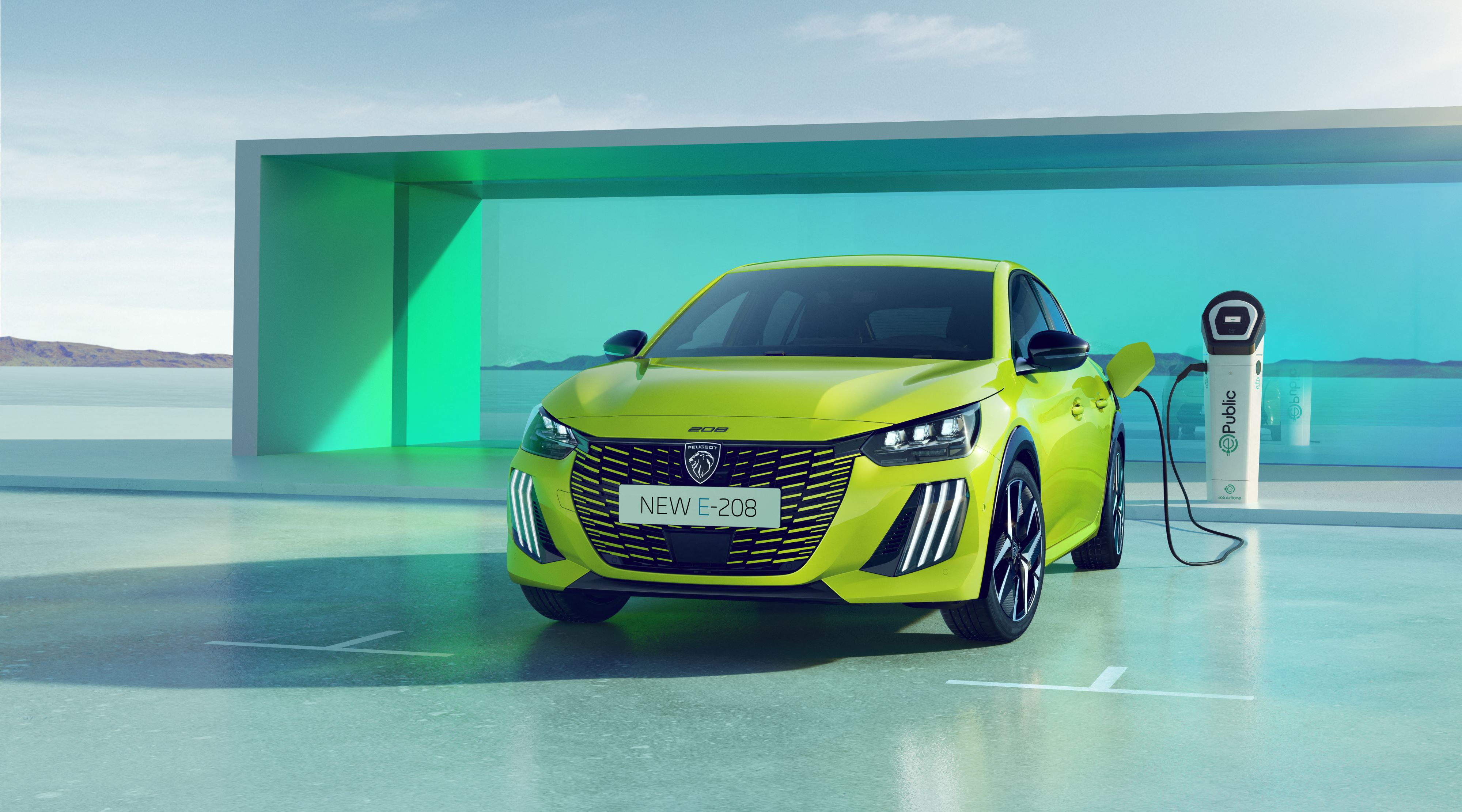 El Peugeot e-208 tiene una potencia de carga máxima de 100 kW en CC 