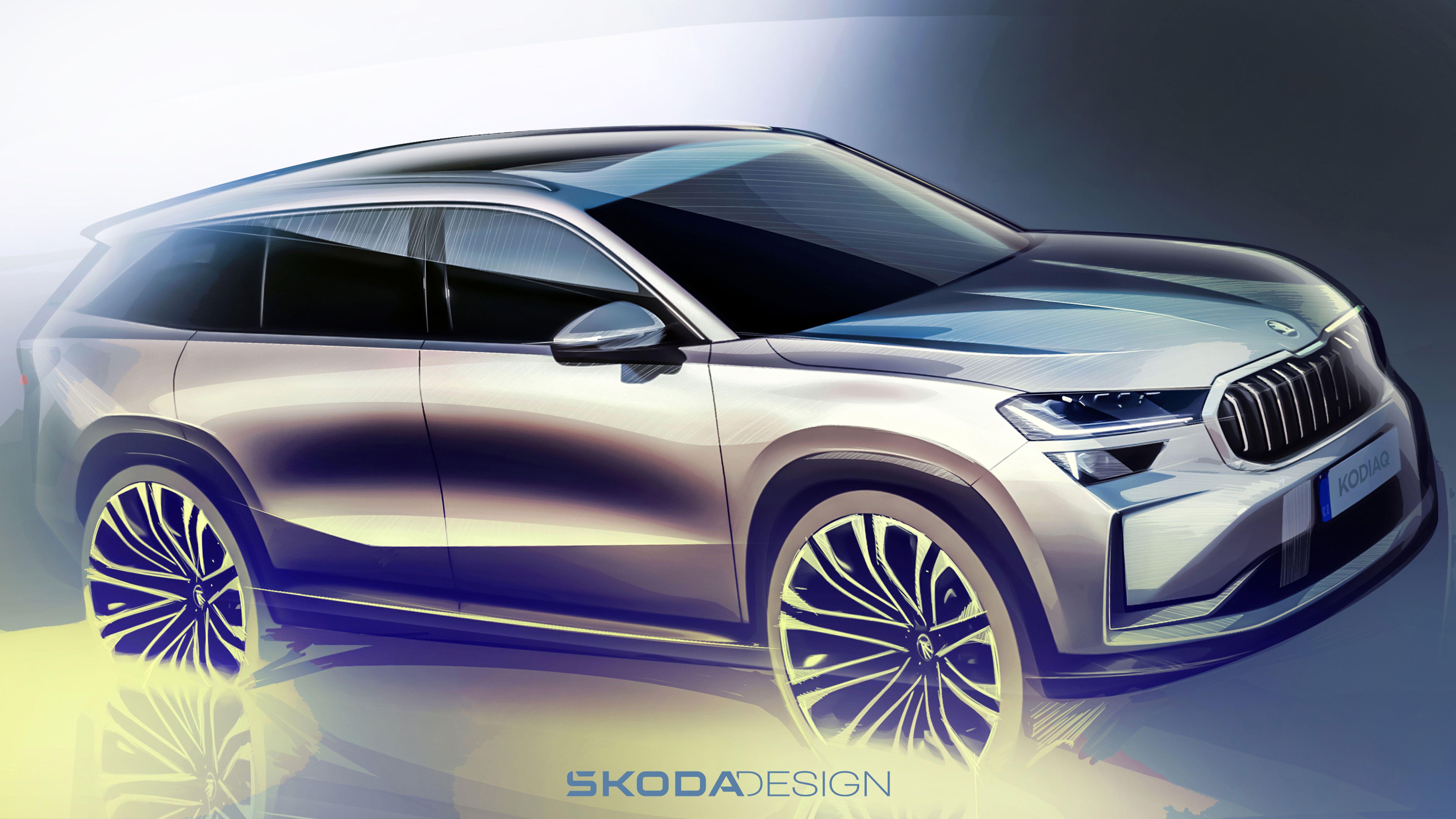 Primeros bocetos oficiales del Skoda Kodiaq de segunda generación
