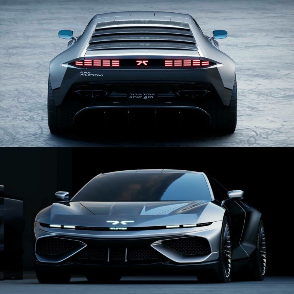 Ilustración del DeLorean basado en el C8 de Ángel Guerra (6)