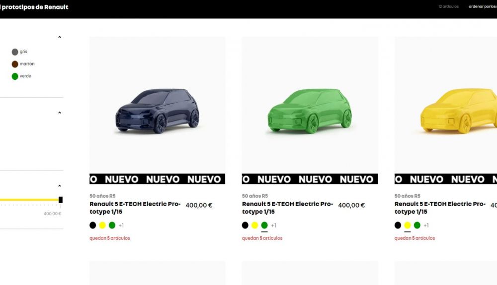 Gracias a las nuevas miniaturas de la tienda oficial de Renault ya podemos conocer algunos de los colores que lucirá el nuevo Renault 5. Gracias a las nuevas miniaturas de la tienda oficial de Renault ya podemos conocer algunos de los colores que lucirá el nuevo Renault 5.