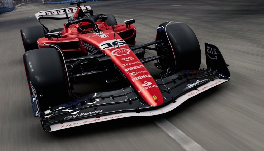 Recreación del coche de Leclerc en el GP de Las Vegas Recreación del coche de Leclerc en el GP de Las Vegas