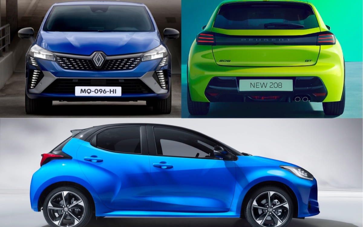 Los nuevos utilitarios son híbridos: Peugeot 208 2024 vs Renault Clio y Toyota Yaris, ¿cuál es mejor?