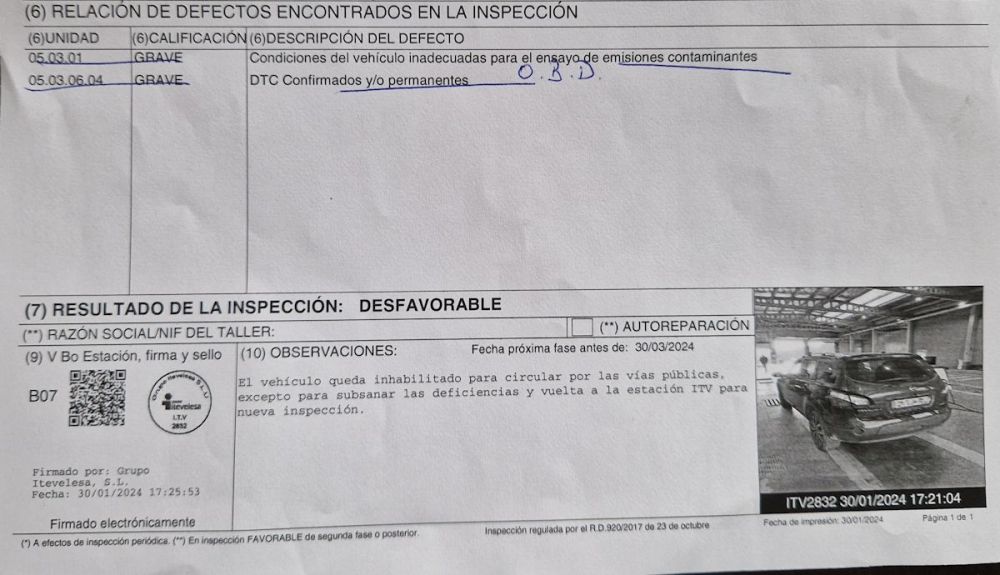 El fallo por el que suspenden muchos coches la ITV, error de lectura OBD por avería de calentadores El fallo por el que suspenden muchos coches la ITV, error de lectura OBD por avería de calentadores