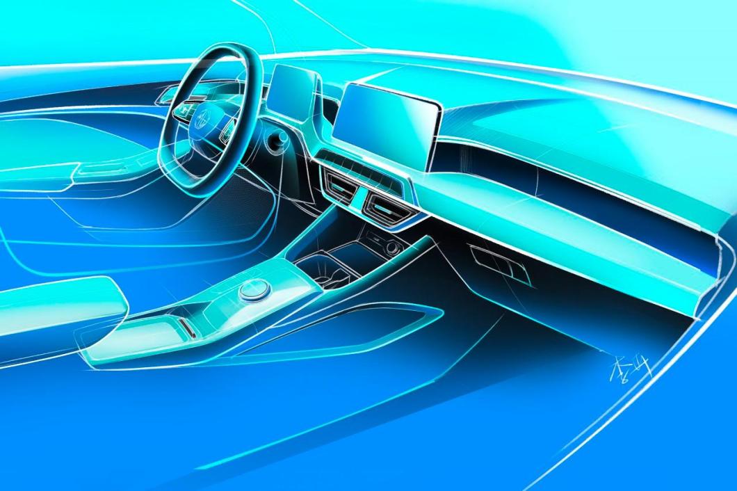 Imágenes de diseño de MG sobre el interior de su nuevo MG3