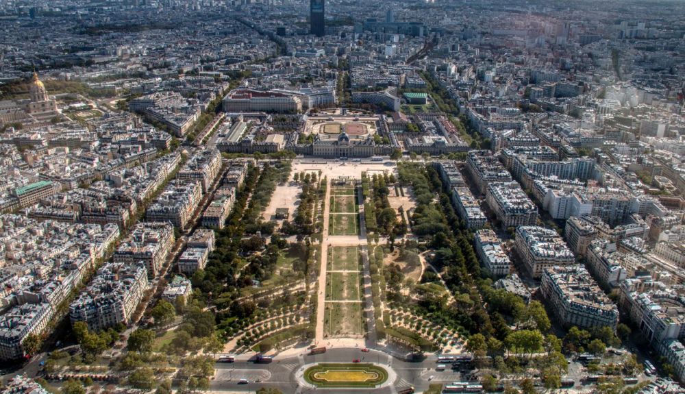 Vista aérea de París desde la Torre Eiffel