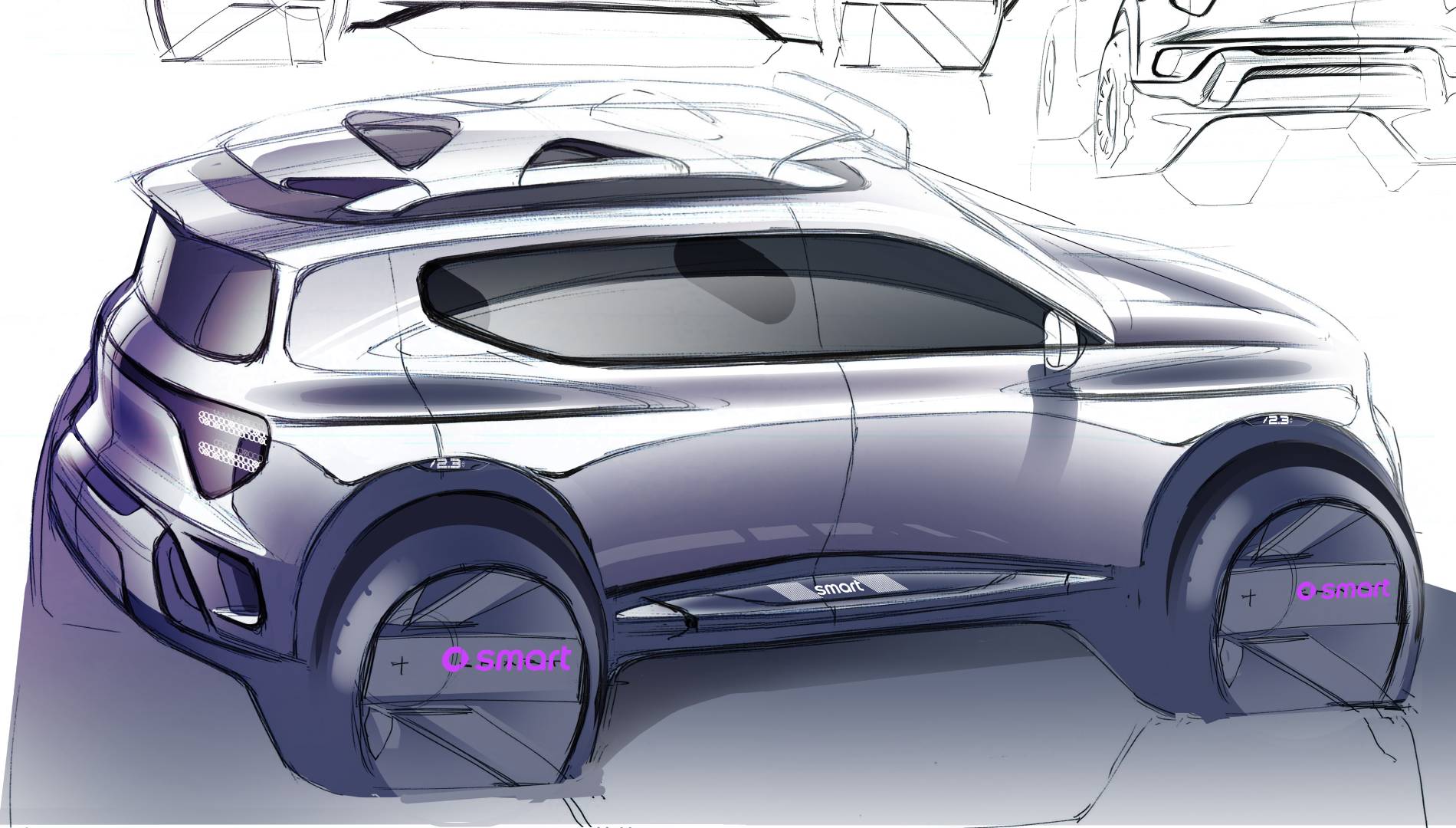 Smart nos enseña los primeros detalles del #5, su nuevo SUV eléctrico mediano que desvelará en China
