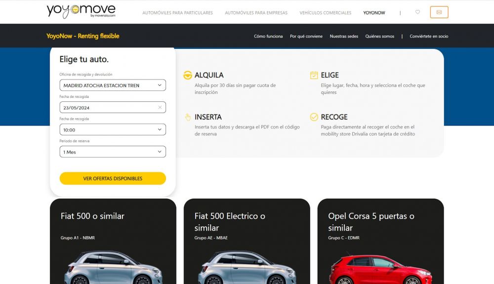 Ten ya un coche así por suscripción desde 299 €, con todos los gastos y por el tiempo que quieras