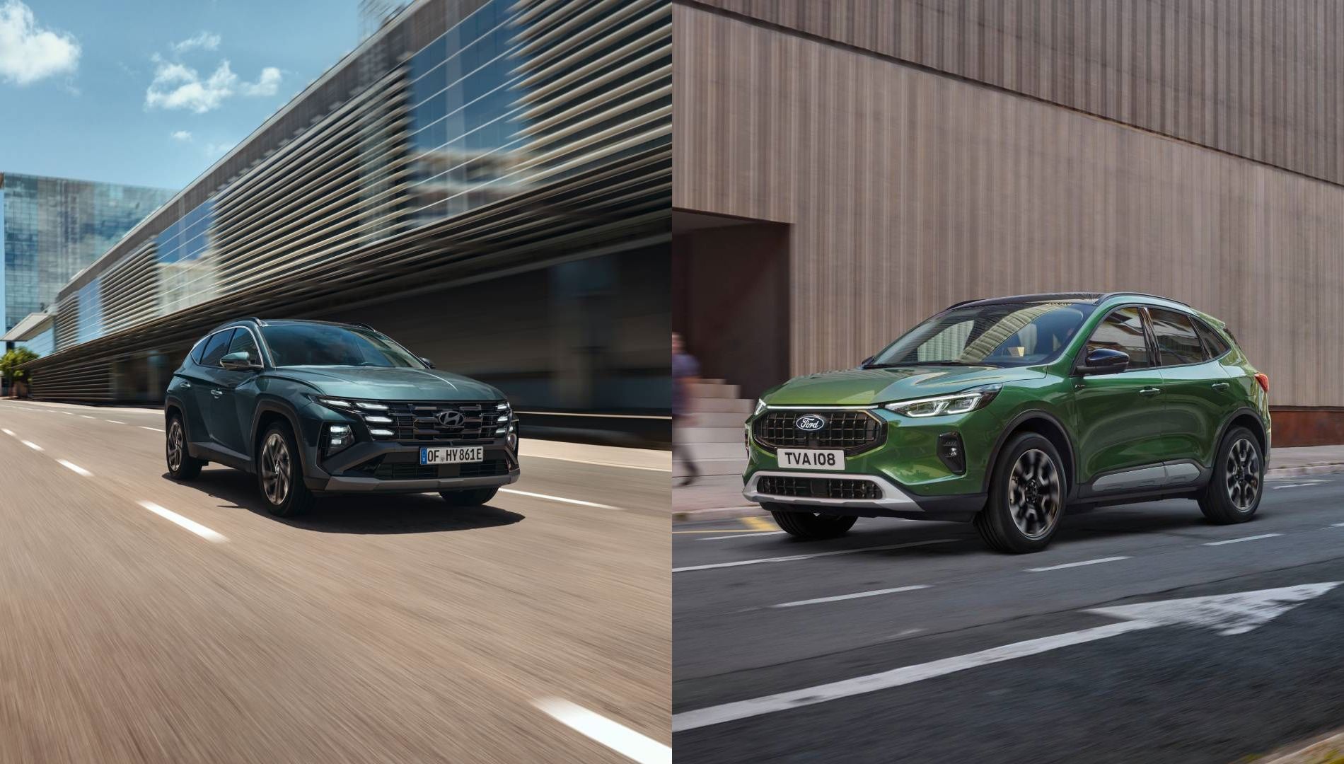 Hyundai Tucson vs Ford Kuga ya hemos probado los dos nuevos SUV, líder y aspirante, ¿Cuál es mejor?