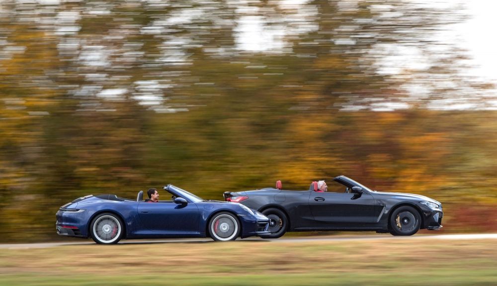 BMW M4 Competition Xdrive Cabrio vs Porsche 911 Carrera 4 GTS Cabrio