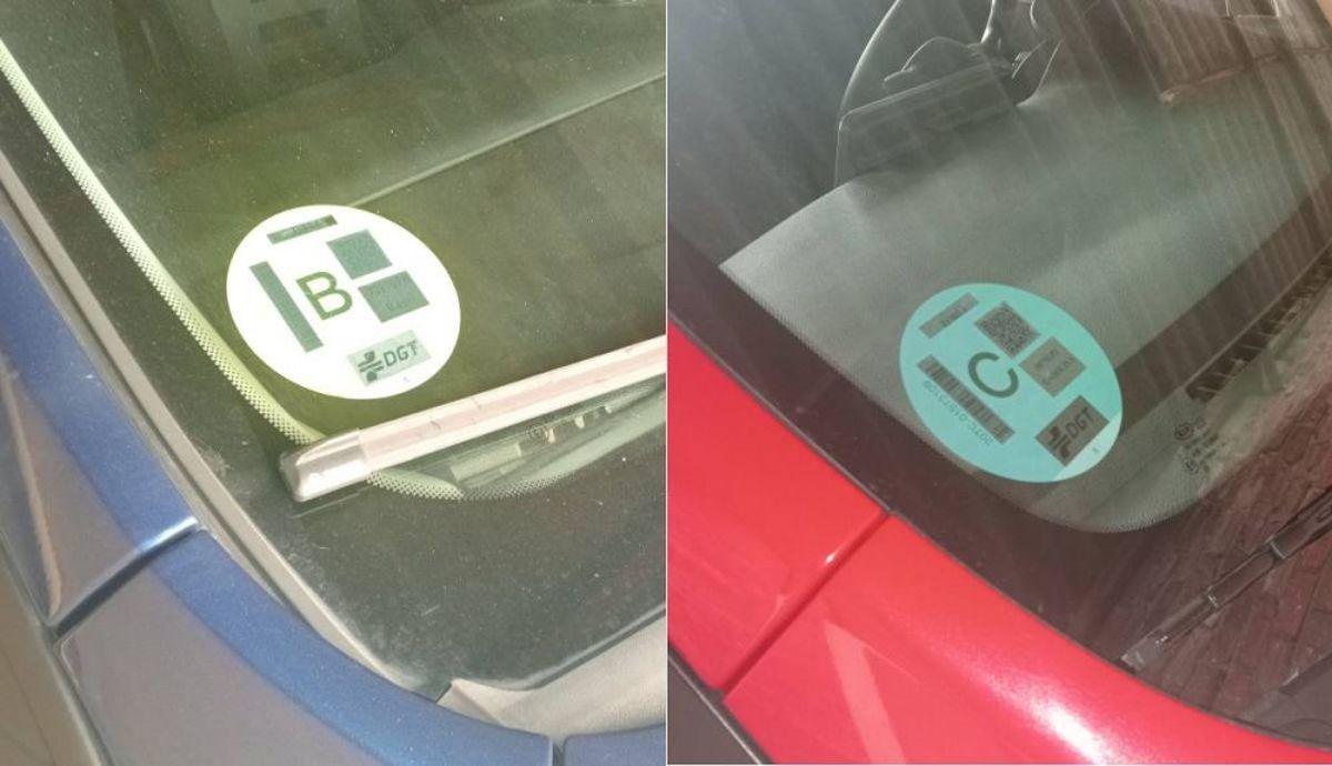Primeras restricciones a los coches con etiquetas B y C de la DGT en España
