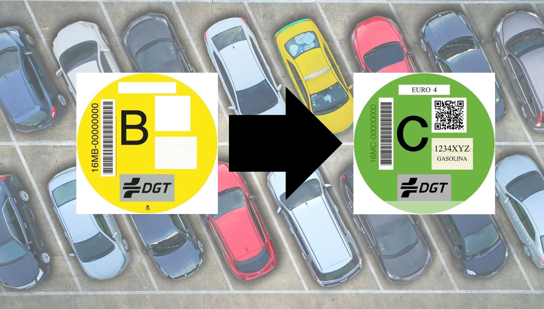 Como cambiar un coche con etiqueta B de la DGT a la C para entrar en la Zona de Bajas Emisiones