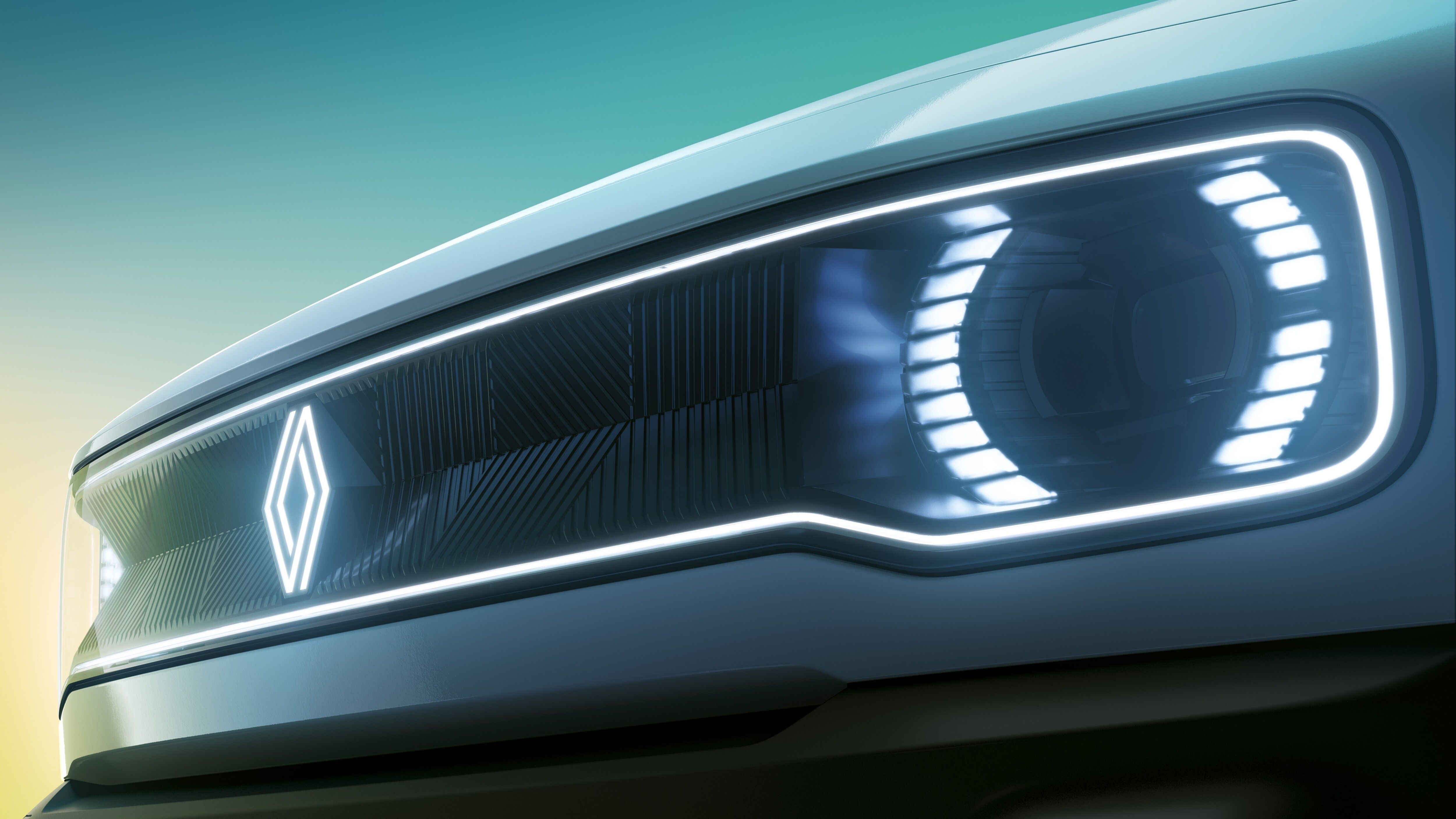 Renault desvela las primeras fotos del nuevo R4, con parrilla frontal iluminada