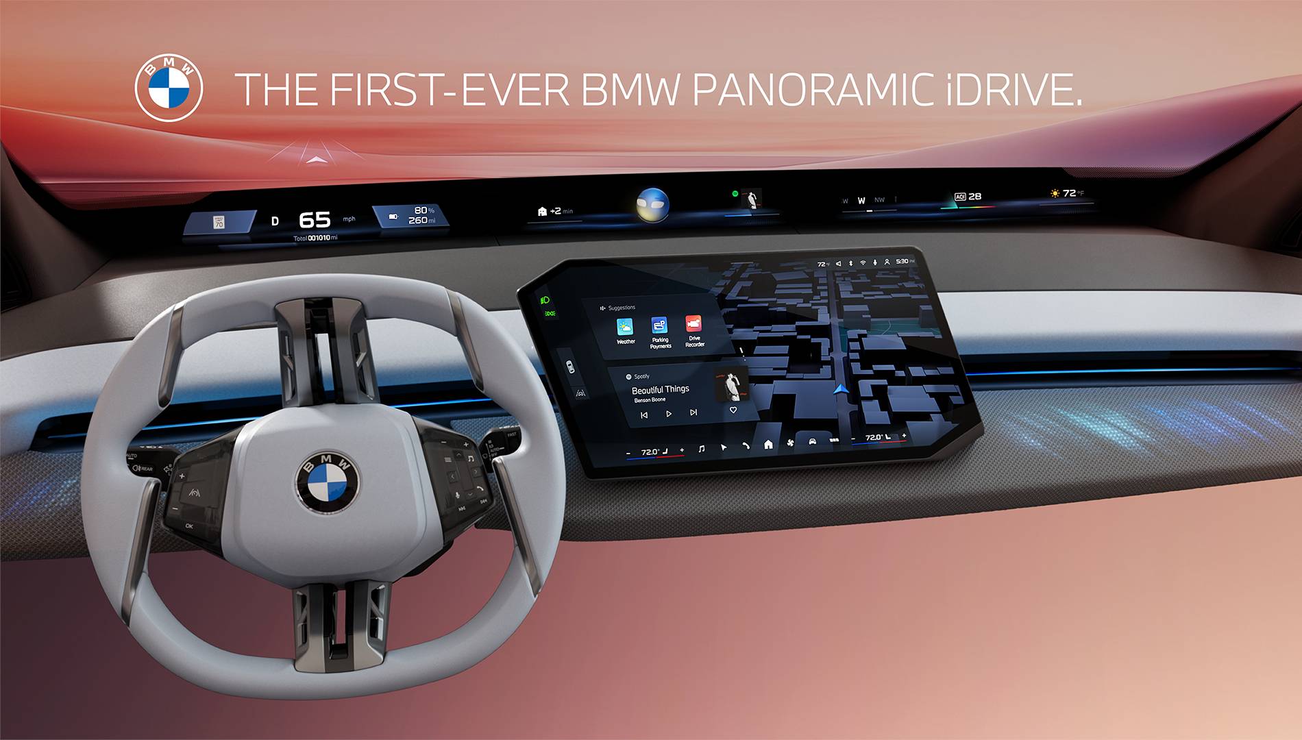 Así es como imagina BMW el futuro de los salpicaderos de sus coches con una solución innovadora