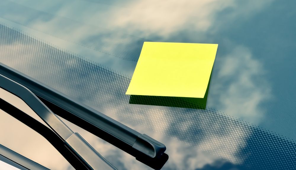 Puntos negros en el parabrisas de un coche