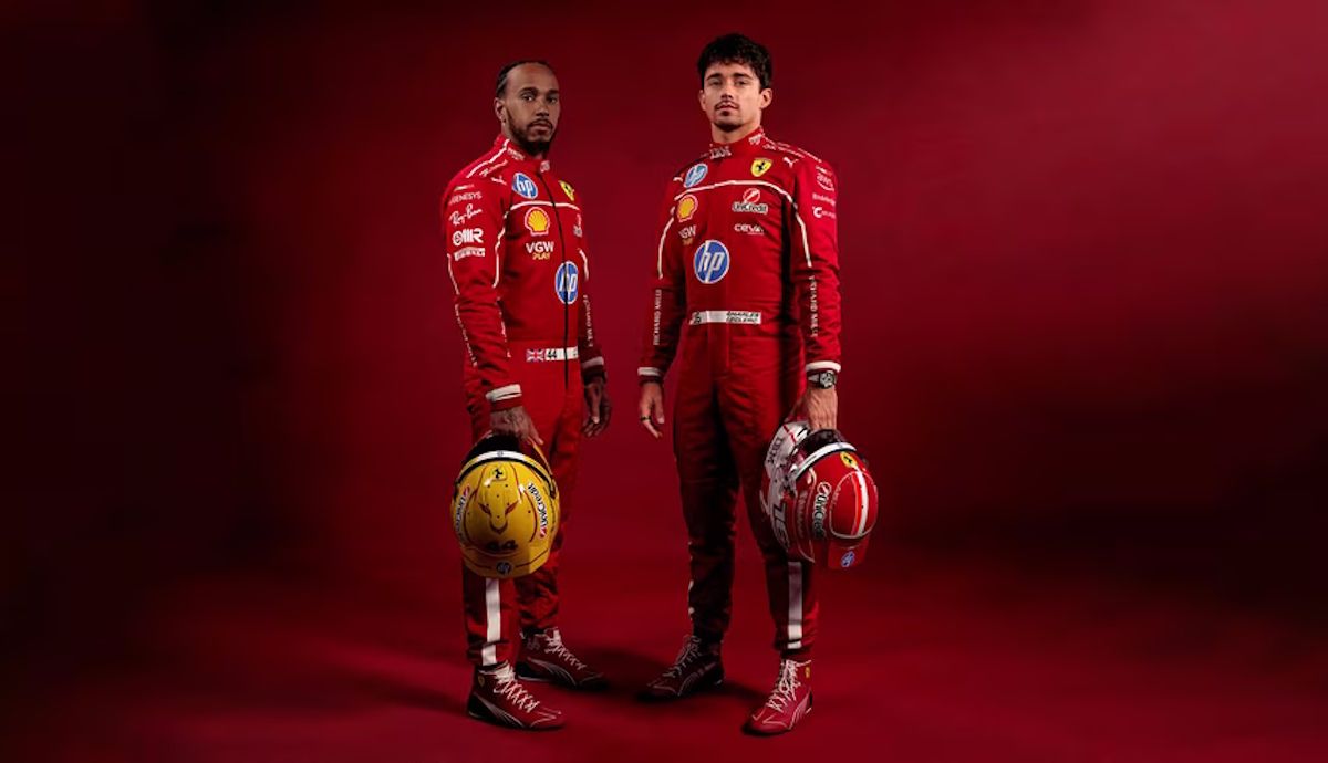Así es la nueva vestimenta de los pilotos de Ferrari en la F1, Hamilton debuta de rojo