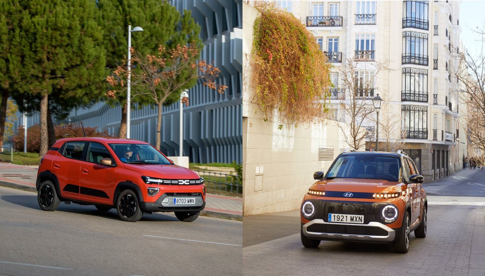 Comparativa entre el Hyundai Inster y Dacia Spring: estilo SUV, eléctricos y con precios asequibles