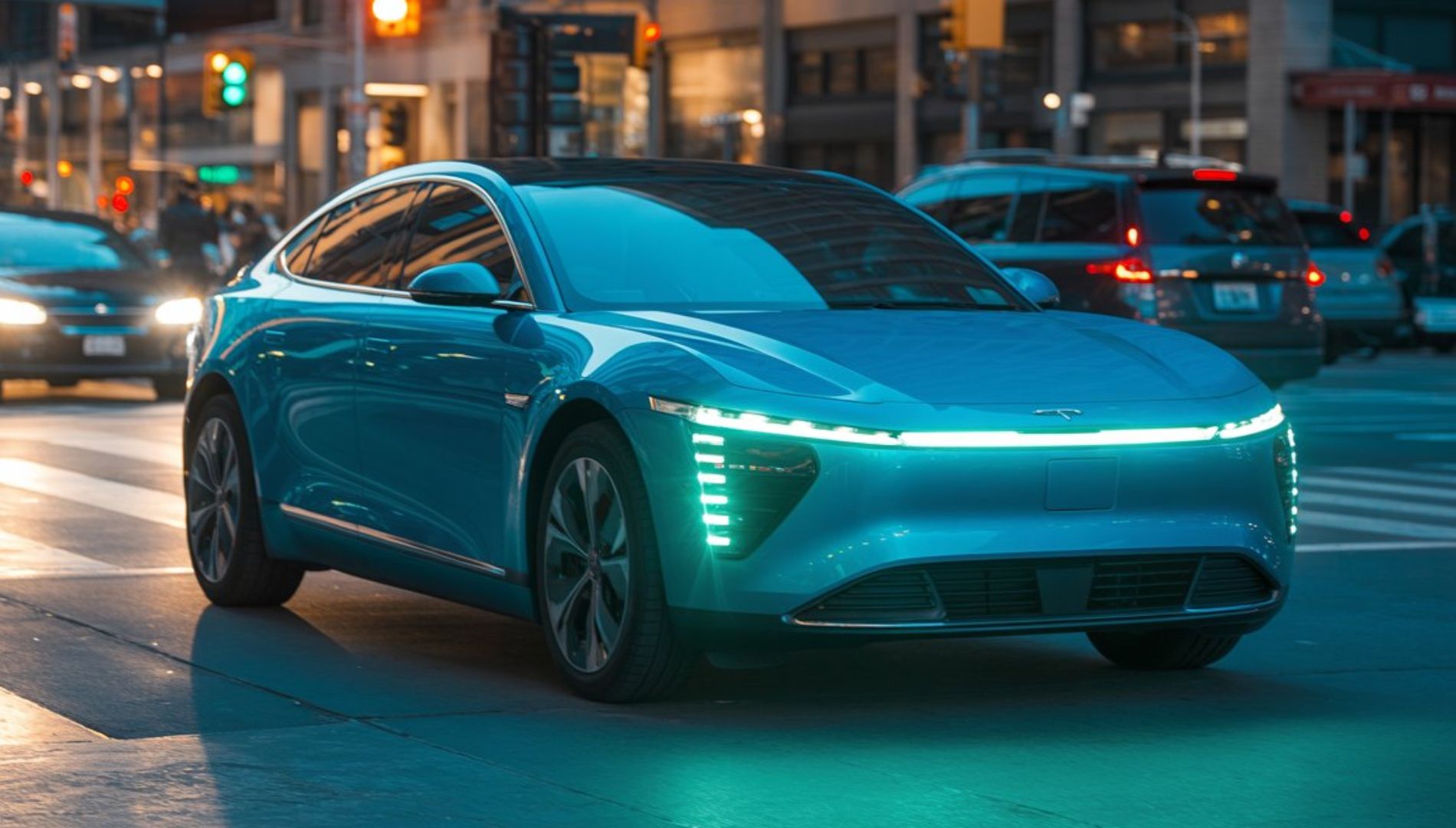 Esta luz colocada en el frontal de un coche podría salvar vidas en el futuro ¿un gran invento?. Imagen generada por IA