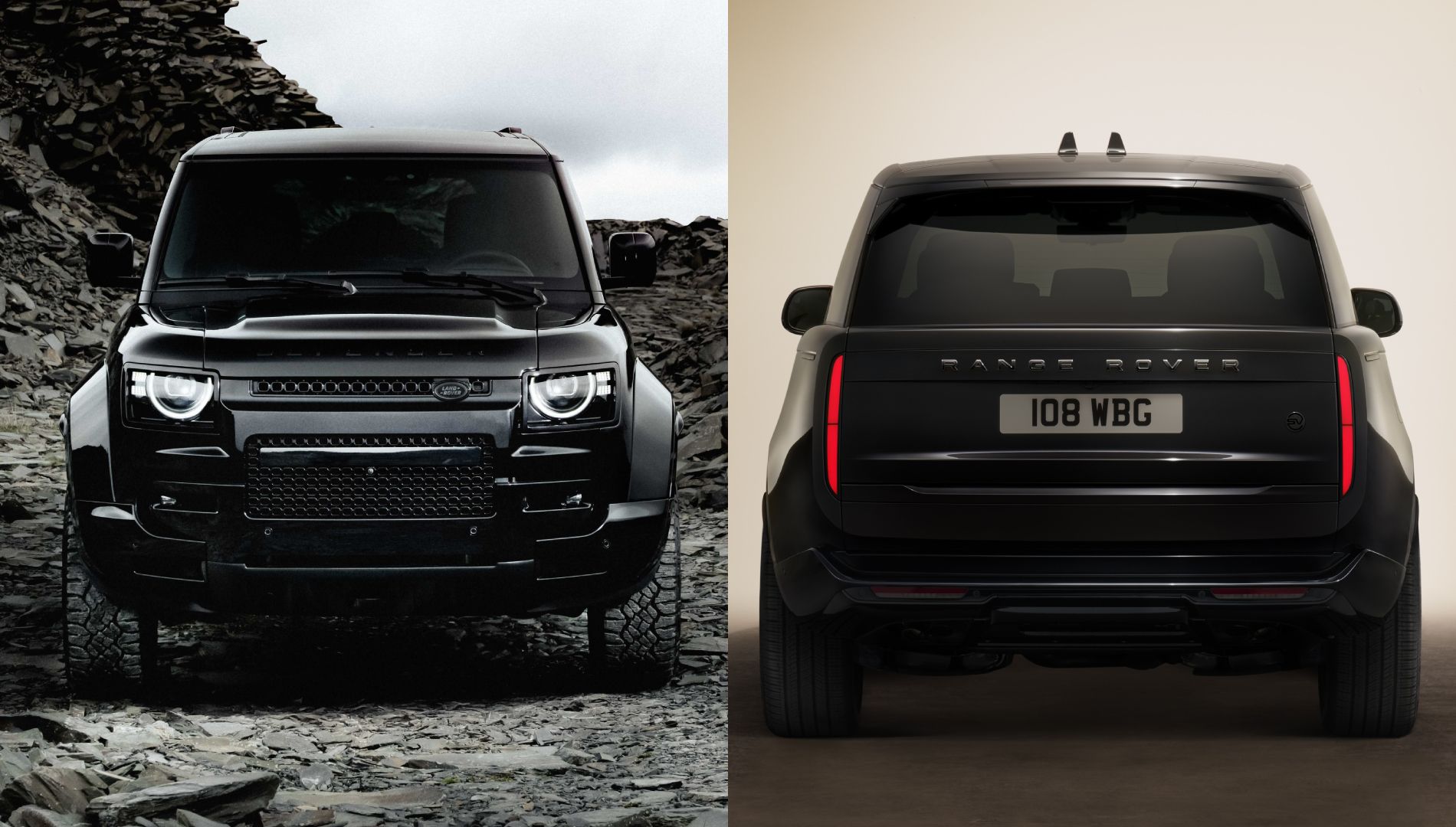 El negro siempre queda bien en un coche como demuestran los nuevos Range Rover SV y Defender OCTA