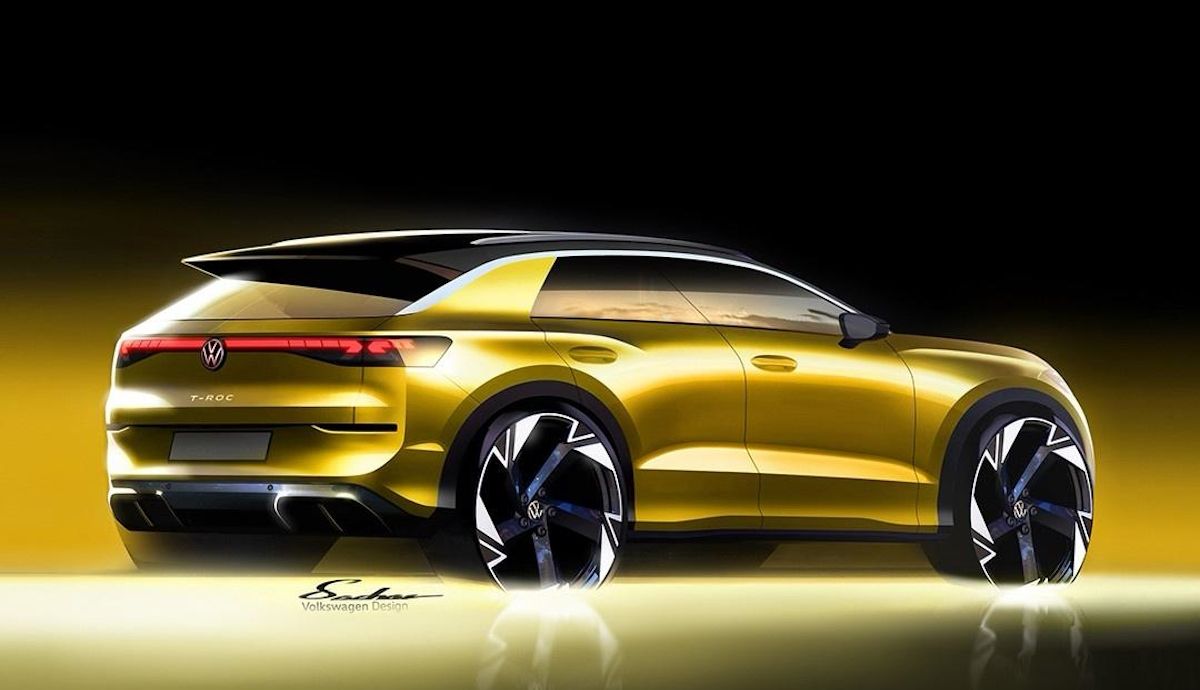 Boceto oficial de la segunda generación del Volkswagen T Roc