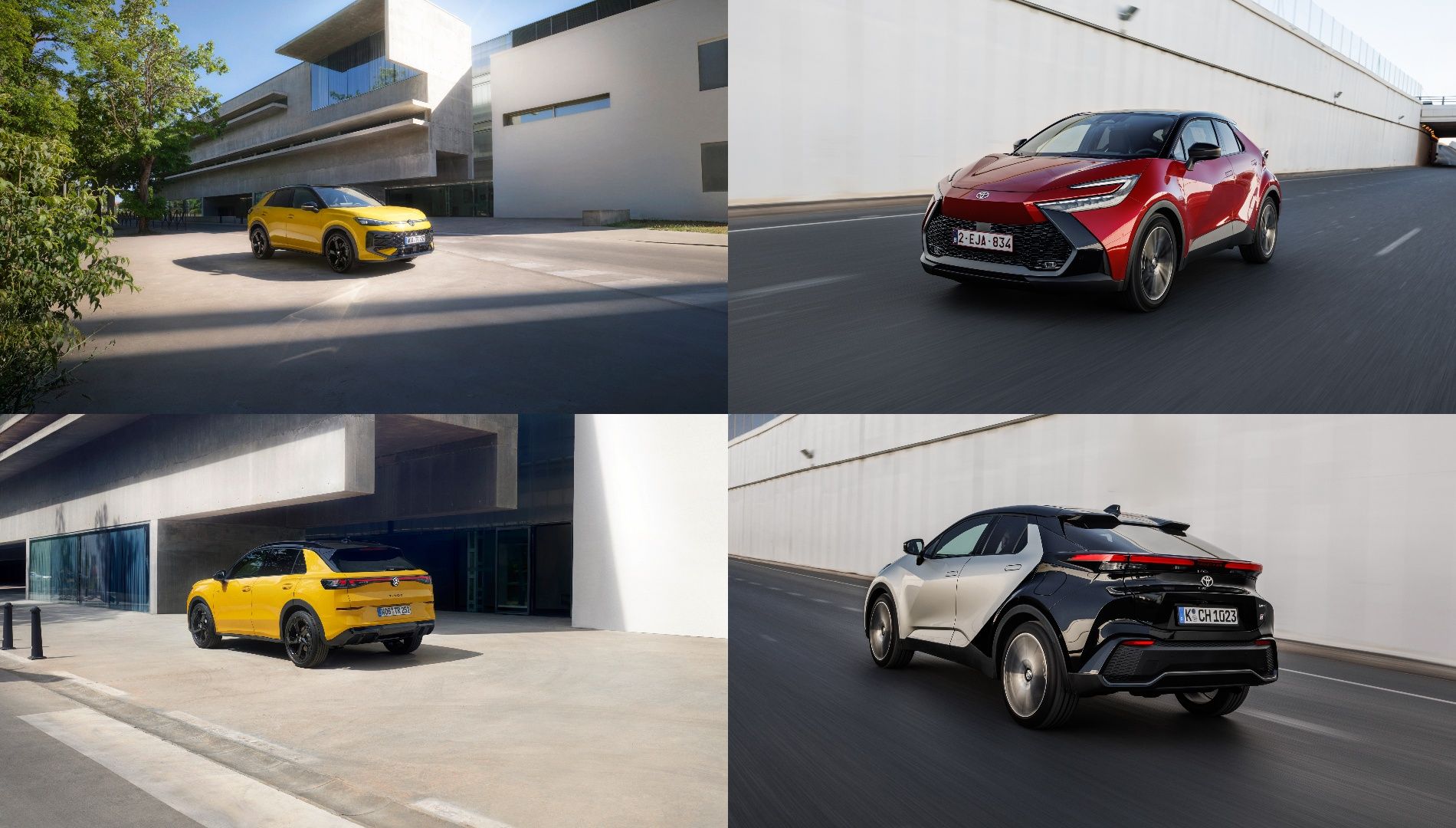 Duelo de SUV medianos híbridos: ¿podrá el nuevo Volkswagen T-Roc con el exitoso Toyota C-HR?