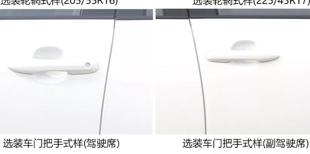 Nuevos tiradores de las puertas del nuevo Toyota Corolla Sedan presentado en China. Foto: MIIT de China