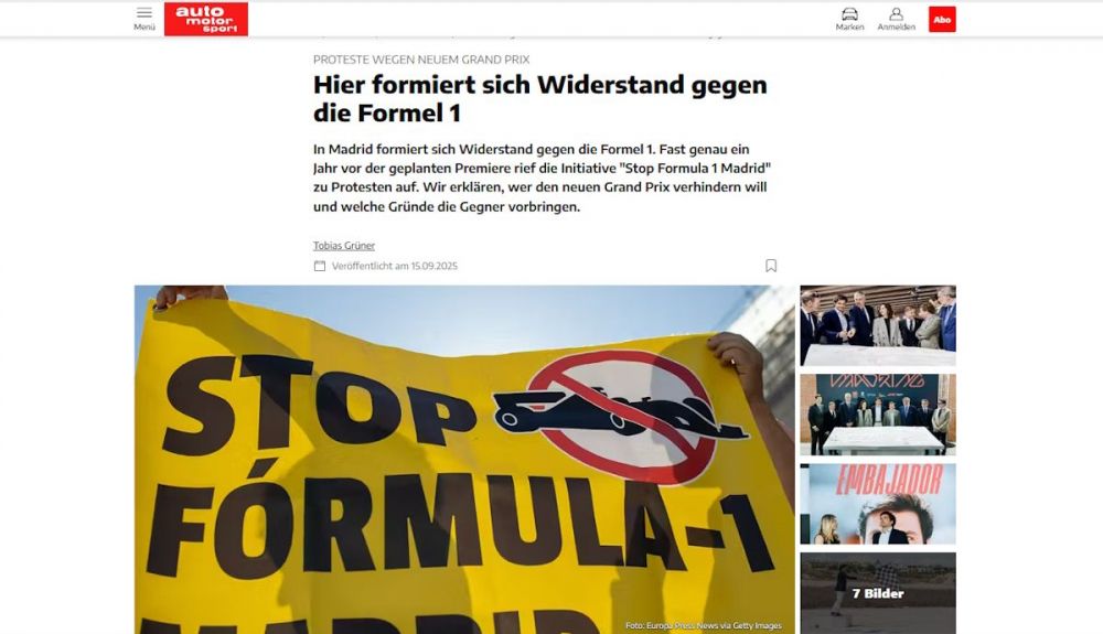 Las protestas por el nuevo GP de Madrid de F1, recogidas por la prensa internacional
