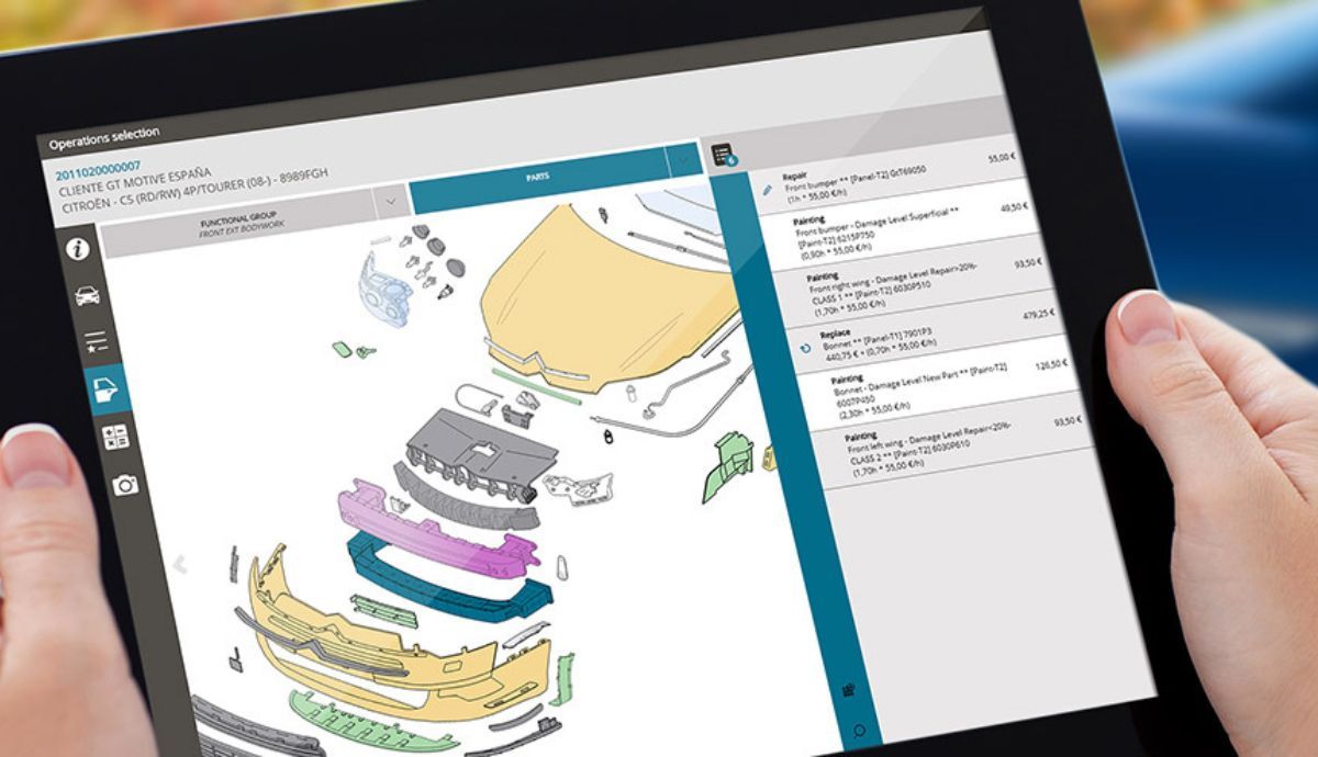 Interfaz del software GT Estimate (fuente: GTMotive.com)