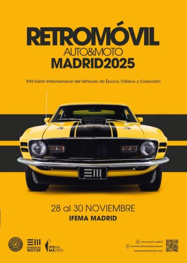Cartel del Salón Retromóvil Auto & Motos Madrid 2025