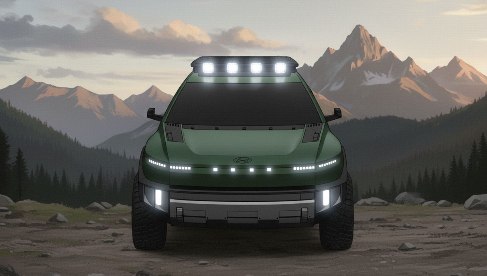 Hyundai lista para plantar cara a Jeep, Defender y Toyota: no te pierdas su prototipo de todoterreno. Imagen generada con IA