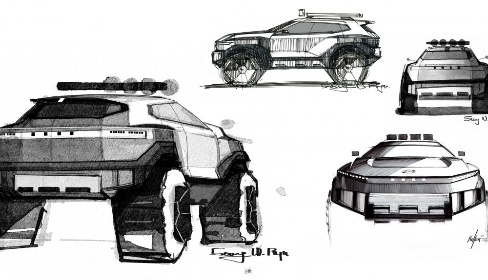 Boceto del prototipo Hyundai Crater