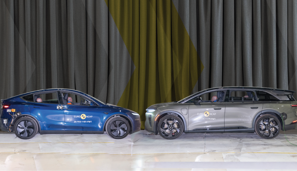 Tesla Model y Lucid Gravity en el Euro NCAP