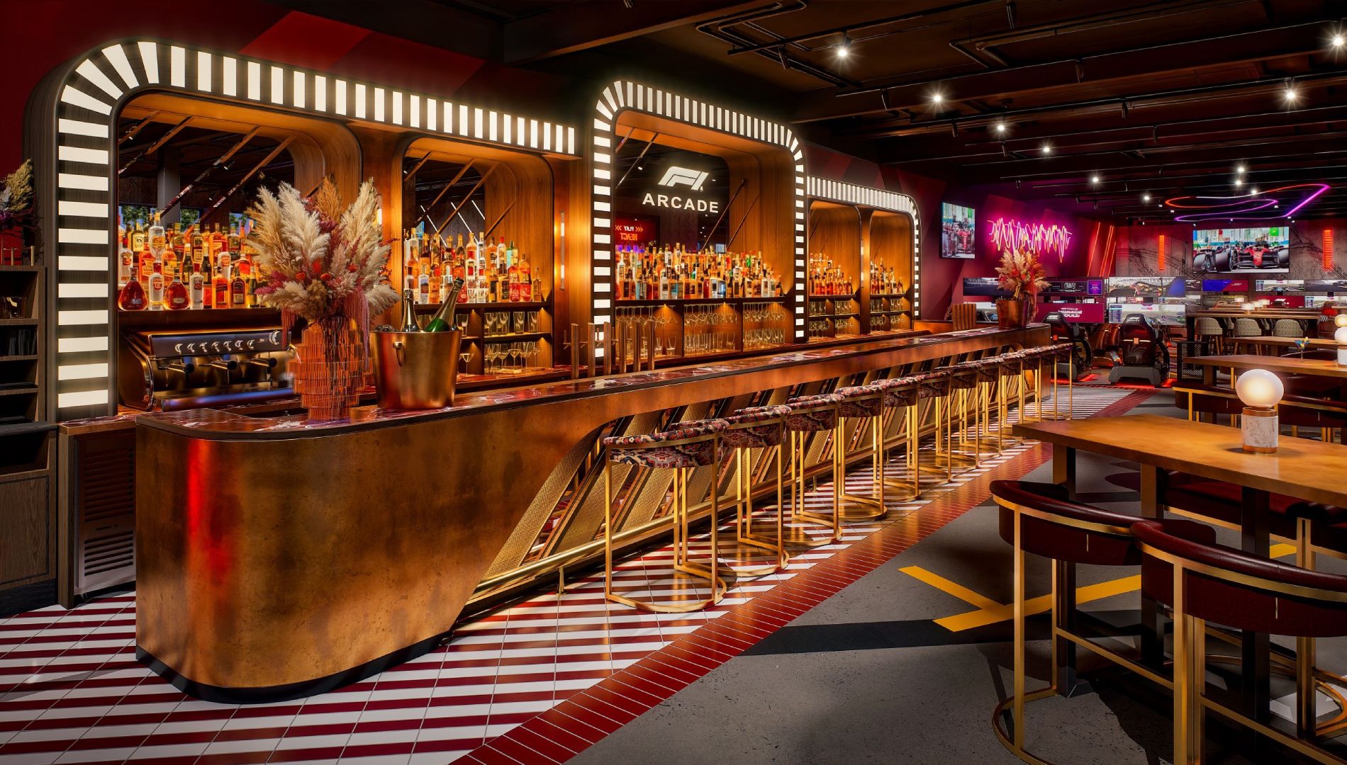 Si te gusta la Fórmula 1 estás de enhorabuena: llega el primer Arcade bar a España, un lugar único