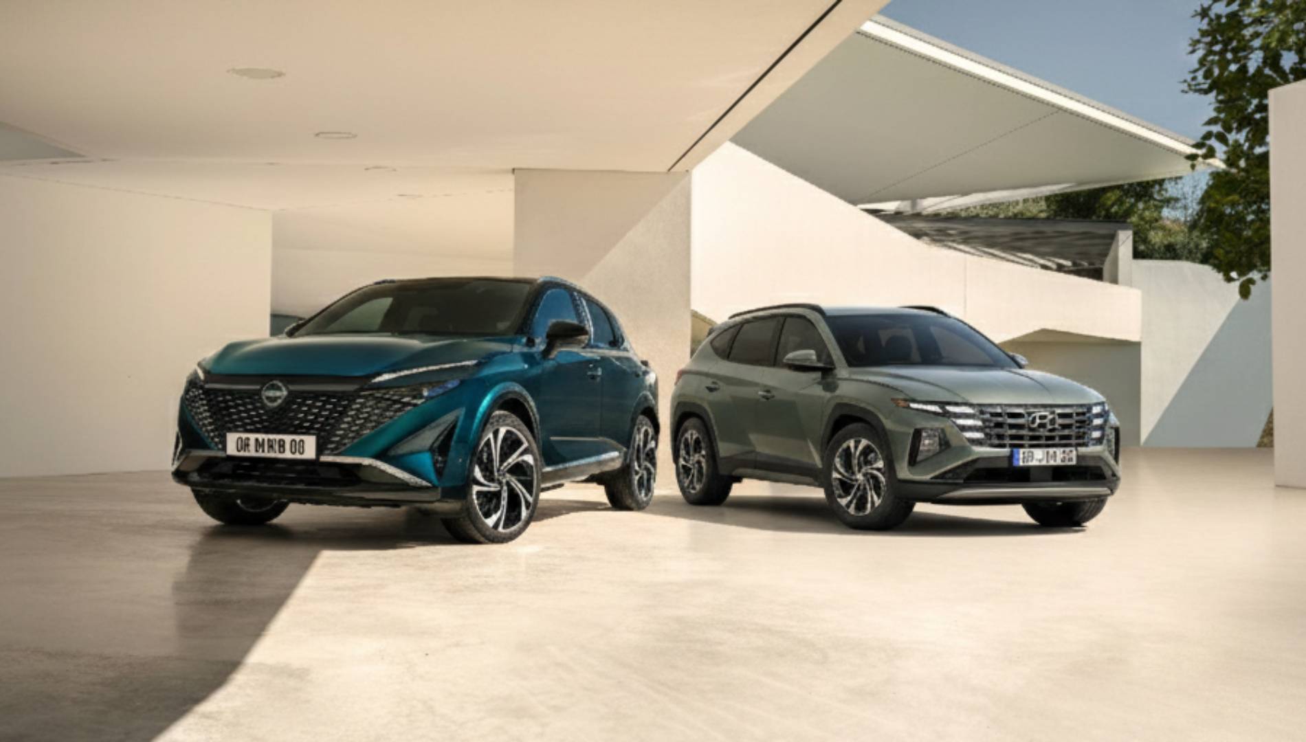 Duelo Hyundai Tucson vs Nissan Qashqai, ¿cuál será el mejor SUV de 2026? Imagen generada por IA