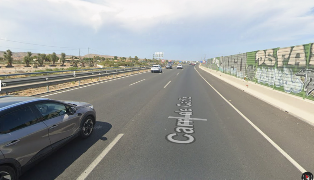 Autovía A-7 a la altura de Crevillent