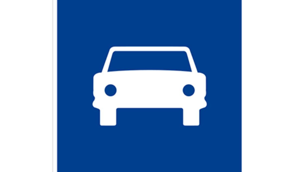 Señal Vía Reservada para Automóviles