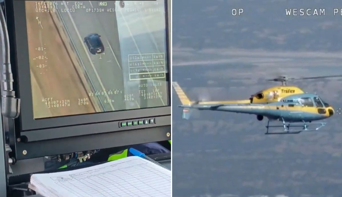 Así está multando ya la DGT desde el aire, sobrevolando las carreteras con sus nuevos helicópteros