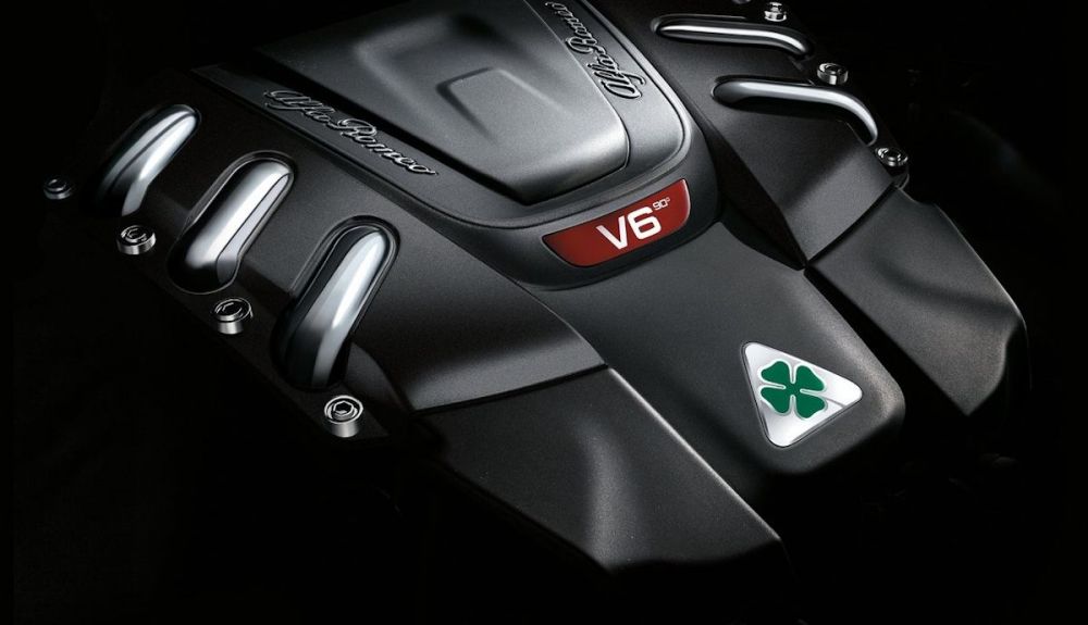 Motor V6 que montaba el Alfa Romeo Giulia Quadrifoglio