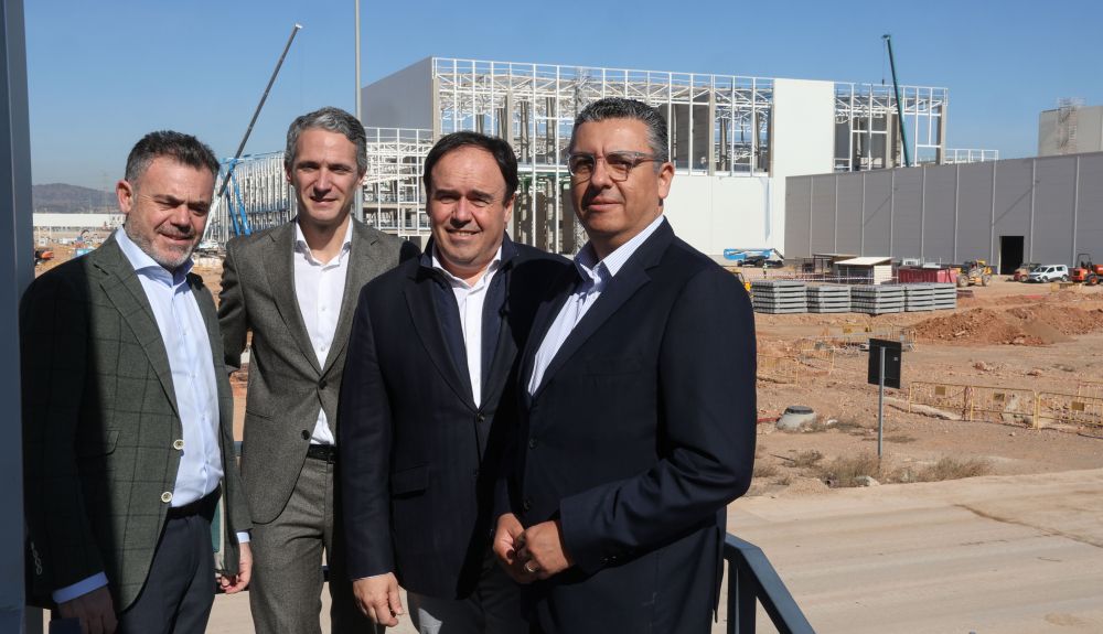 president de la Generalitat Valenciana, Juanfran Pérez Llorca, visita las obras de la gigafactoría de PowerCo en Sagunto (Valencia). 