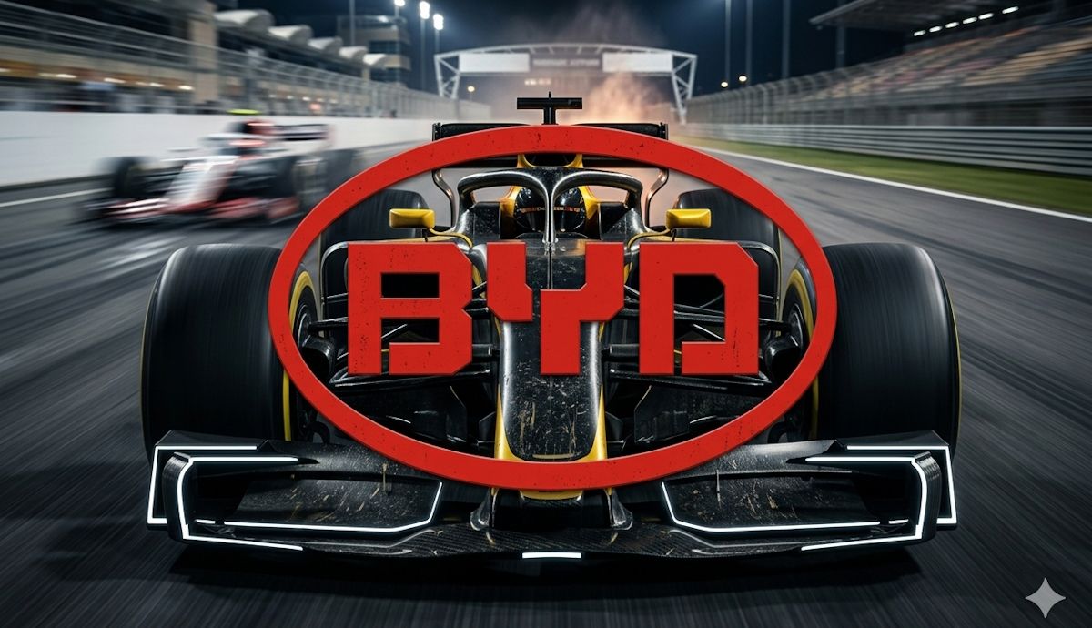 La entrada de BYD en la Fórmula 1, es una opción real. Imagen generada por IA