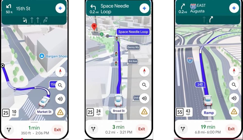 Nuevas vistas de navegación con mapas 3D y rutas inmersivas con Google Maps
