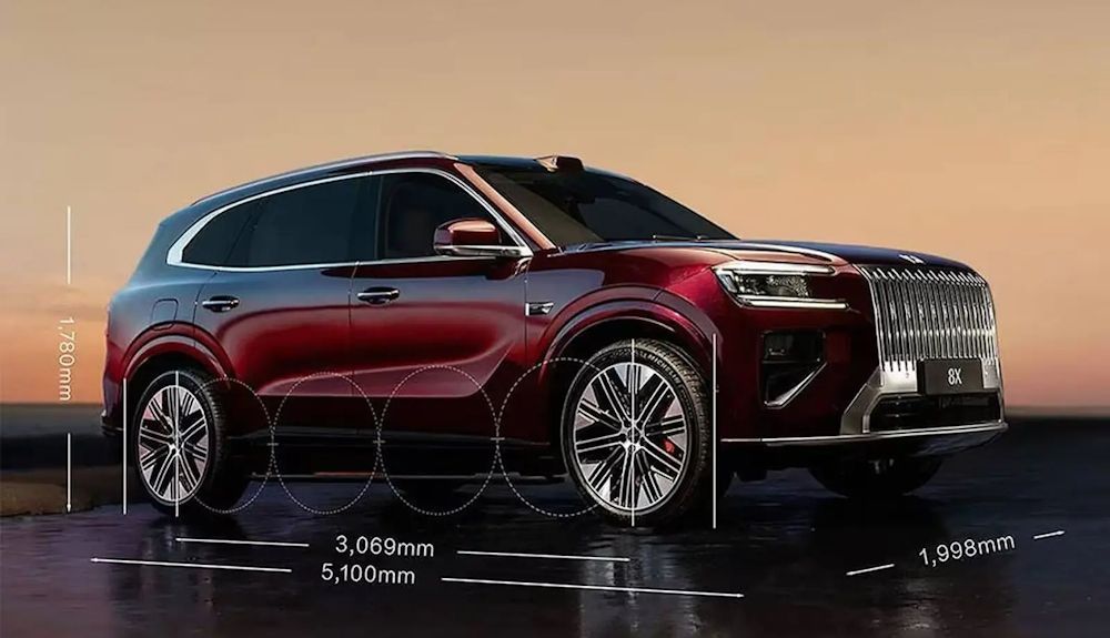 Dimensiones del Zeekr 8X