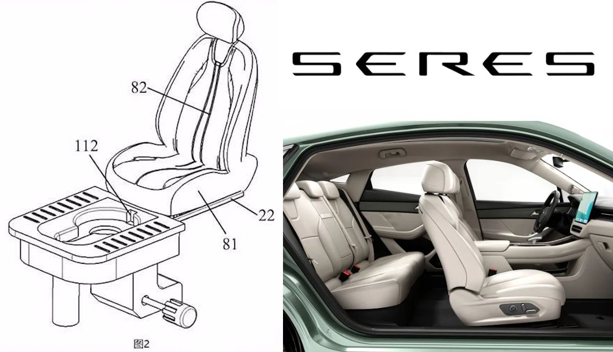 Inodoro portátil bajo el asiento del coche, la nueva patente revolucionaria de Seres
