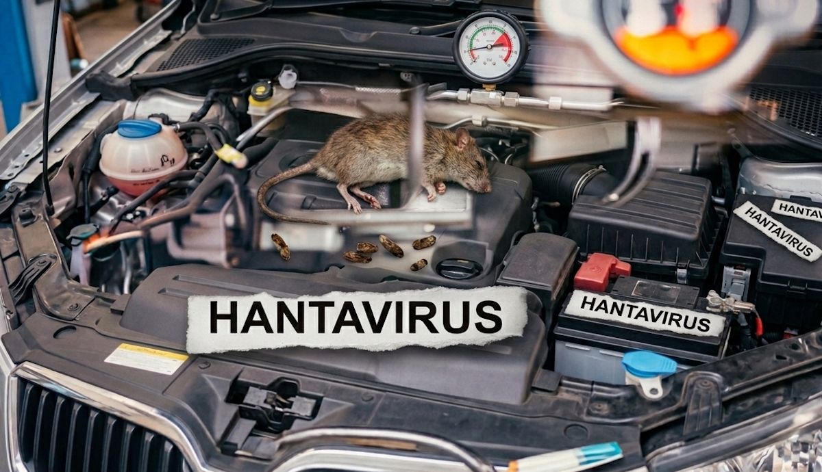 Cómo protegernos del hantavirus ante la posibilidad de contagiarnos en coches y garajes. Imagen generada por IA.