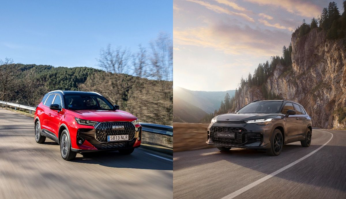 Comparativa de SUV híbridos que gastan poco: el nuevo Ebro S700 HEV contra el Toyota Corolla Cross