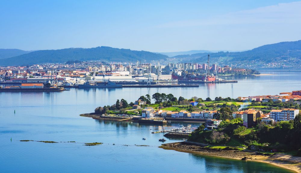 Vista de la Ría de El Ferrol, donde se ubicará la primera fábrica de MG en Europa